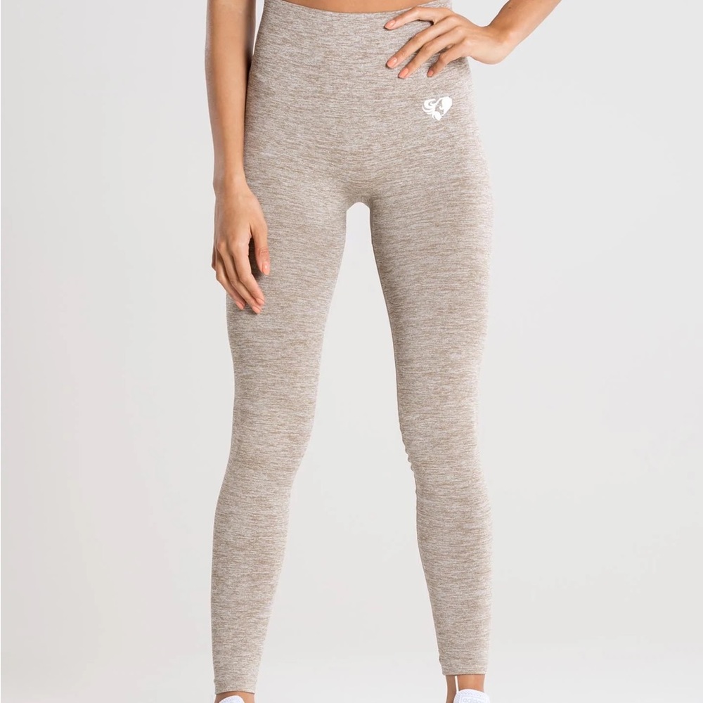 Women’s Best Seamless Leggings - Brown Grey Marl - Small